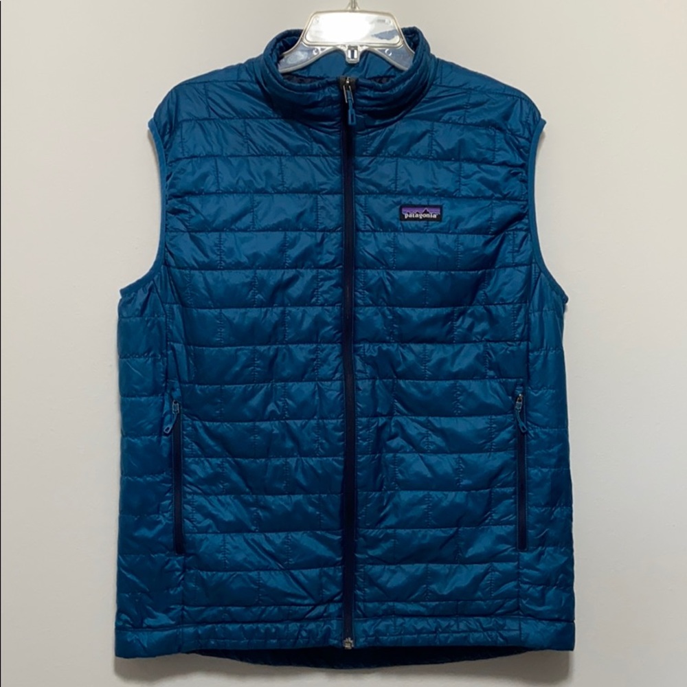Patagonia Men's Quilted Vest Teal Blue